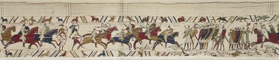 The Norman cavalry attacks the English shield-wall and battle is joined, Bayeux Tapestry by Unbekannt Unbekannt